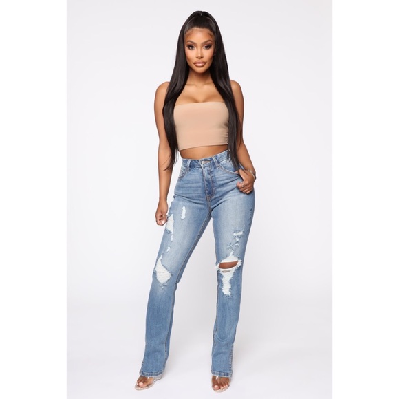 Fashion Nova Denim - Fashion Nova Killing 'Em Kindly High Rise Jeans Medium Blue Wash